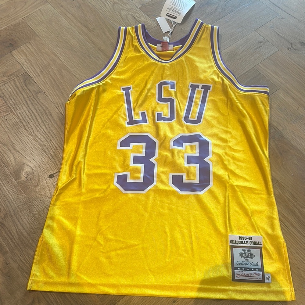Mitchell & Ness Yellow and Purple Basketball Jersey